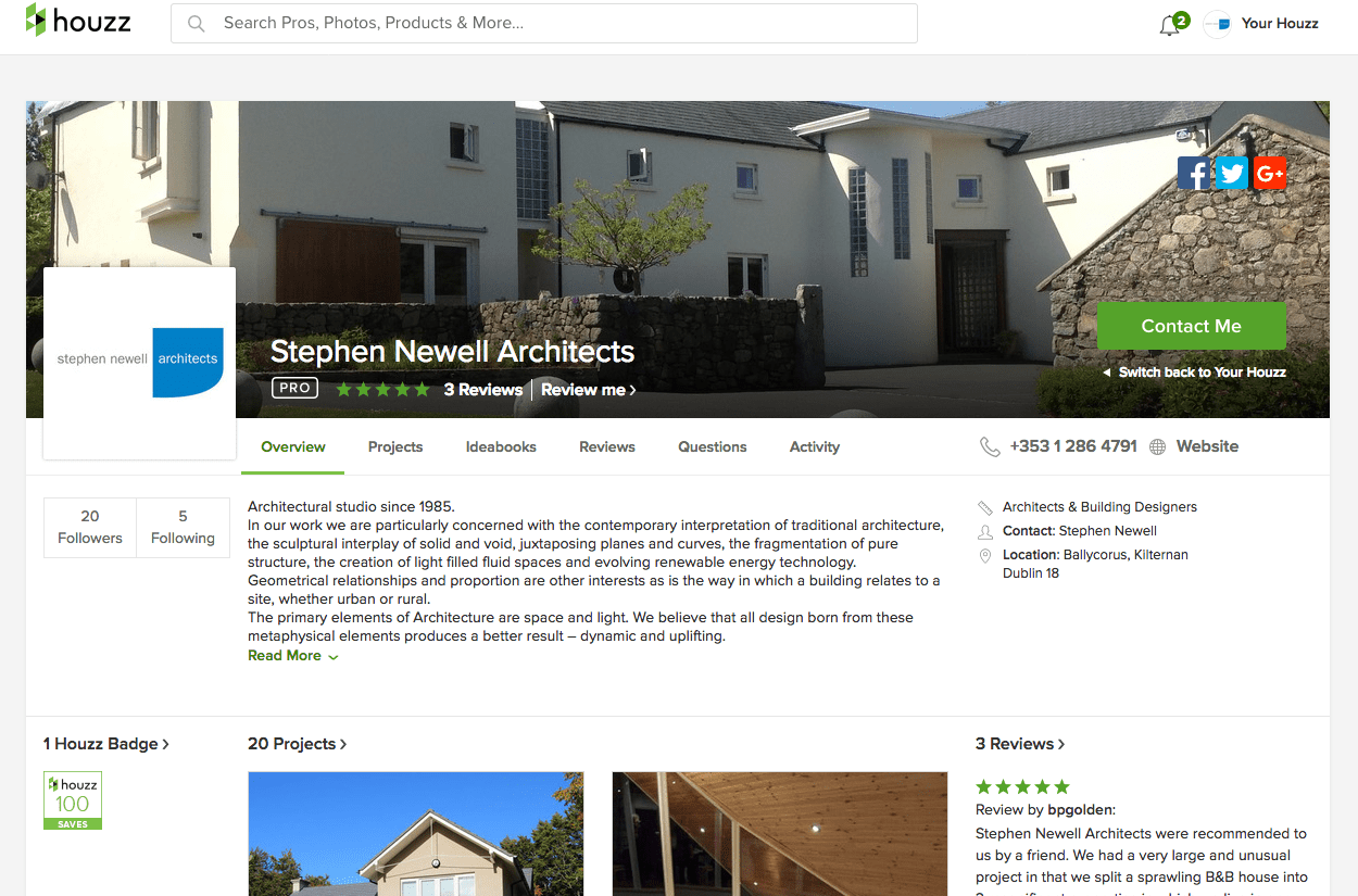 Stephen Newell Architects | Linking Up with Houzz